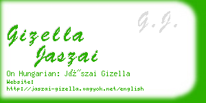 gizella jaszai business card